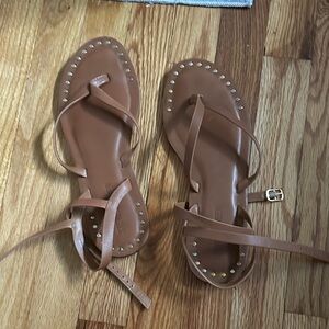 Brown Leather Sandals Steve Madden